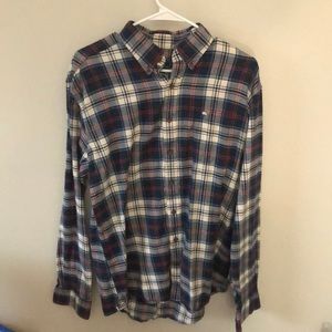 Men’s Plaid Flannel Southern Shirt Button-Down, L